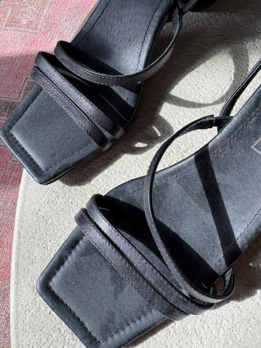 Sol Sana Black Strappy Heals
